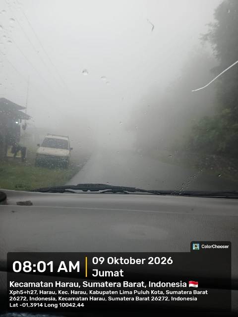 Kabut Pekat Selimuti Kelok 17 Lintas Sumbar–Riau, Keselamatan Pengendara Jadi Prioritas