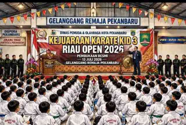 Besok, Ketua FORKI Riau Dijadwalkan Buka Karate Kid 3 Riau Open di GOR Remaja Pekanbaru