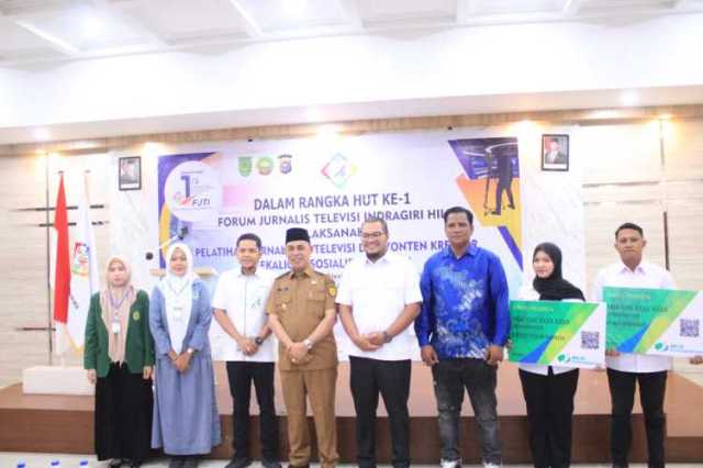 Ketua DPRD Inhil Apresiasi Pelatihan Jurnalistik Televisi dan Konten Kreator di Tembilahan