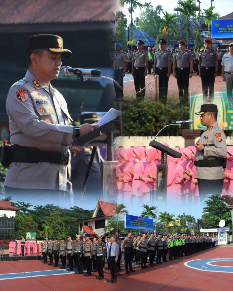 47 Personel dan 1 PNS Polri Polres Inhil Naik Pangkat, Kapolres: Jadikan Amanah untuk Tingkatkan Pengabdian
