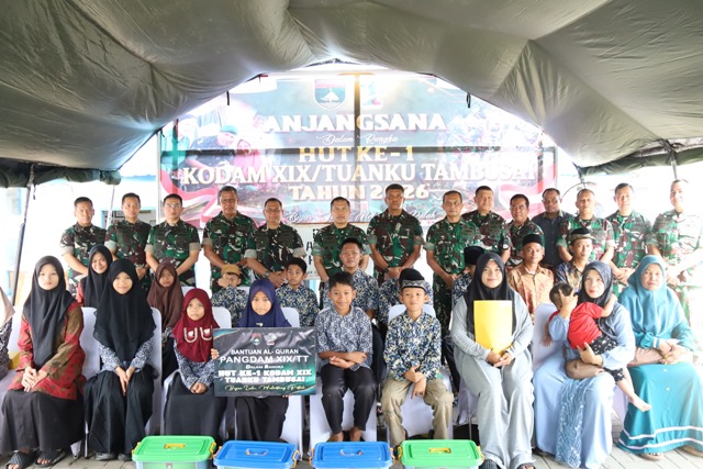 HUT Ke-1 Kodam XIX Tuanku Tambusai, Pangdam Berbagi Kebahagiaan Bersama Anak Panti Asuhan