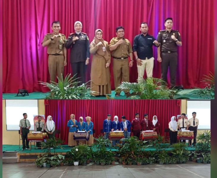 Peringati Hakordia 2025, Kejari Inhu Gelar Lomba Debat dan Yel-yel Anti Korupsi Tingkat SMA/SMK