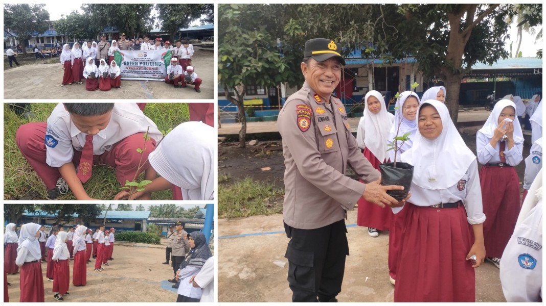 Inisiasi Kapolsek Pulau Burung, Green Policing Tanamkan Cinta Lingkungan Sejak Dini