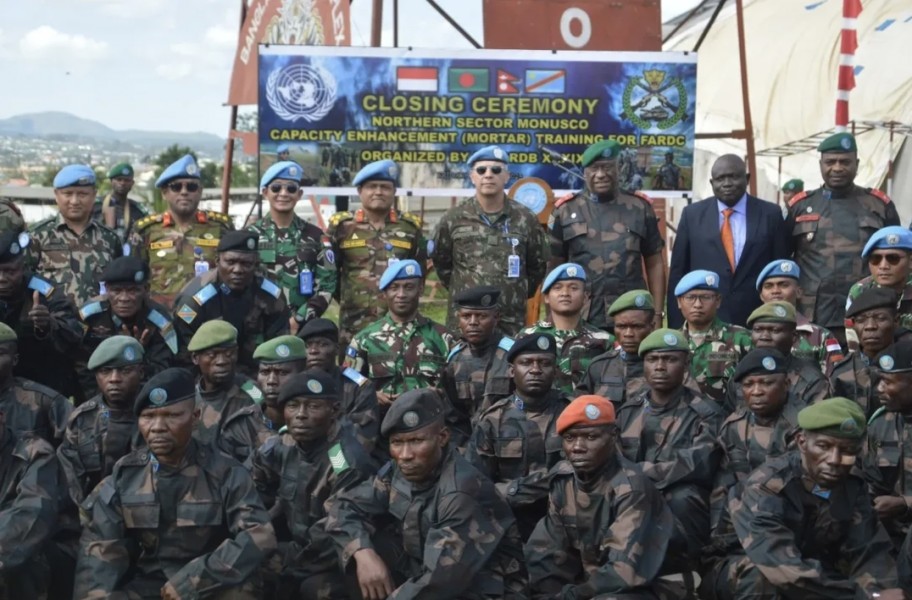 Upacara Penutupan Pelatihan Mortir Bagi FARDC oleh Satgas BGC 39-F MONUSCO