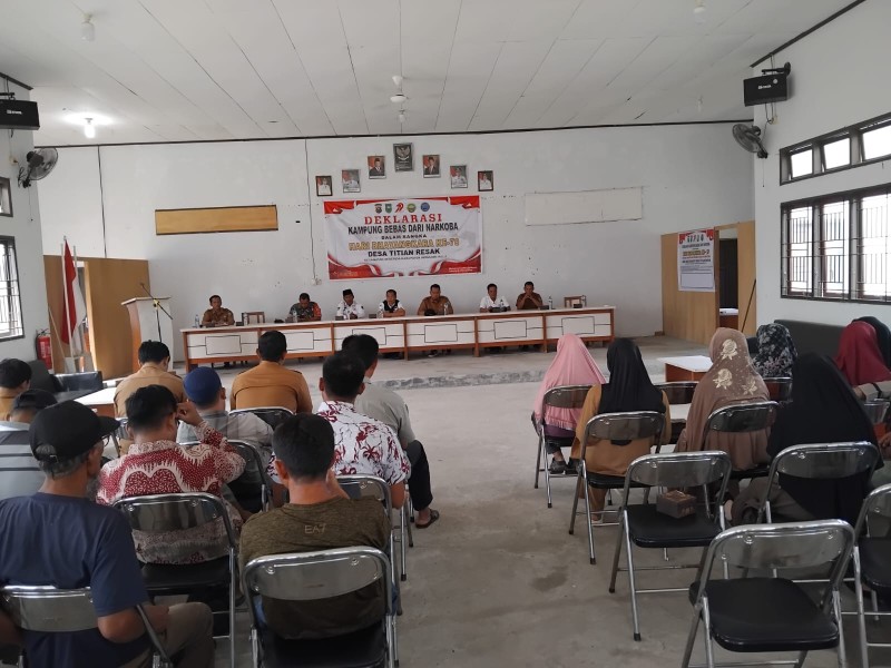 Desa Titian Resak Menuju Bebas Narkoba, Kades: Mari Ciptakan Lingkungan Sehat