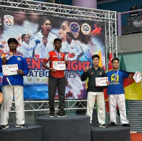 Gio Satya Gani, Atlet Karate Dojo Rumah PAN Pekanbaru Sabet Perunggu di Malaysia
