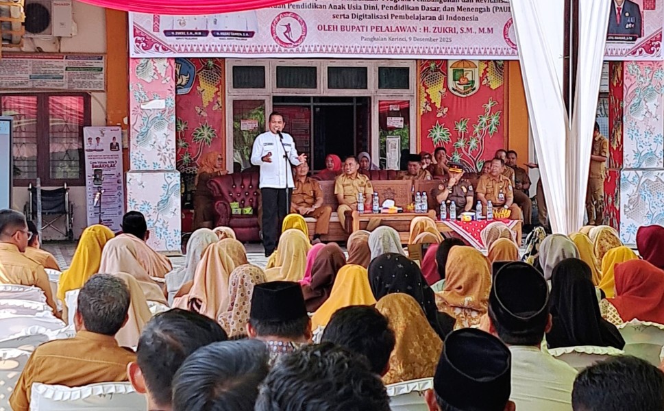 Bupati Pelalawan Luncurkan Program Digitalisasi Pembelajaran, Optimis Pendidikan Semakin Maju