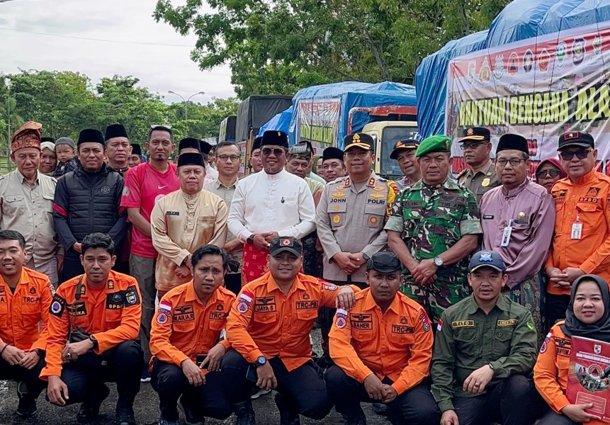 Pemkab Pelalawan Salurkan Bantuan Lanjutan Korban Bencana Alam di Aceh, Sumut dan Sumbar