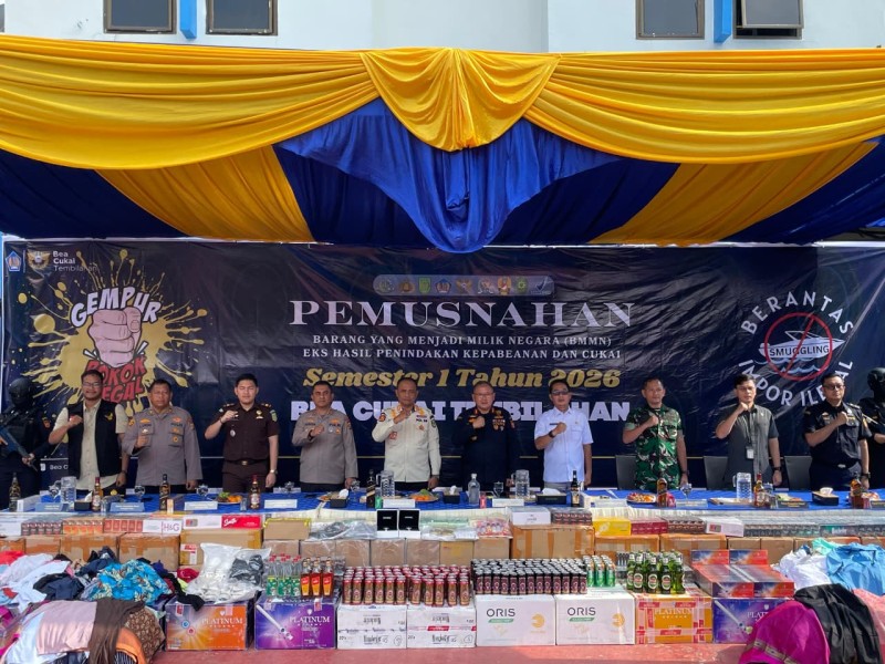 Pemkab Inhil Apresiasi Langkah Bea Cukai Tembilahan Musnahkan Barang Ilegal Senilai Rp4,6 Miliar
