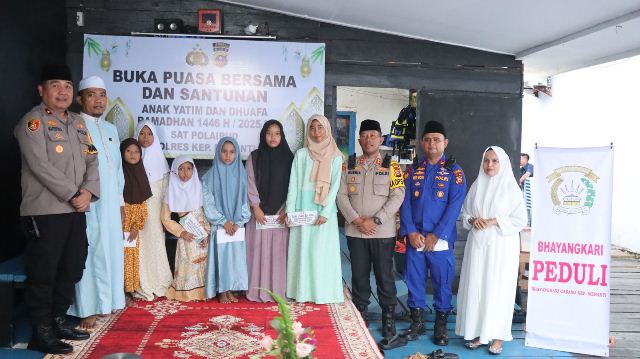 Buka Puasa Dengan Anak Yatim Dan Dhuafa Polres Kep Meranti di Sat Pol Airud