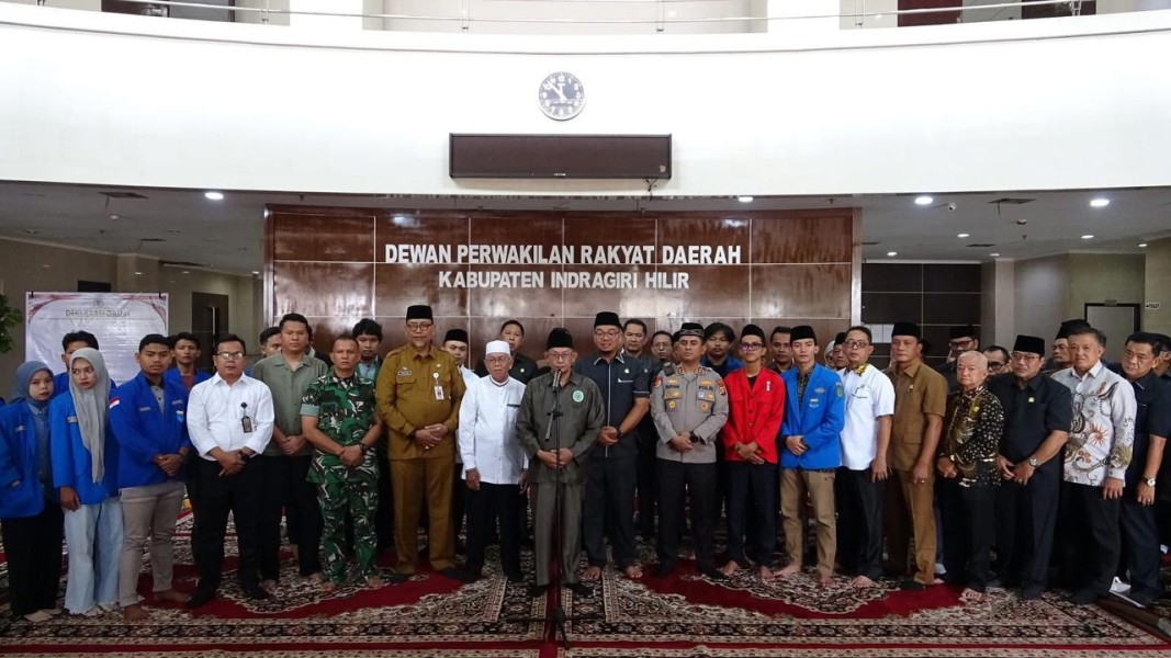 Mahasiswa, Forkopimda, Toga dan Tomas Gelar Doa Bersama di DPRD Inhil, Aspirasi Disampaikan dengan Damai