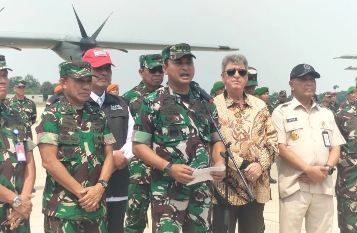 KSAU Sambut Satgas Garuda Merah Putih Usai Salurkan 91,4 Ton Bantuan ke Gaza