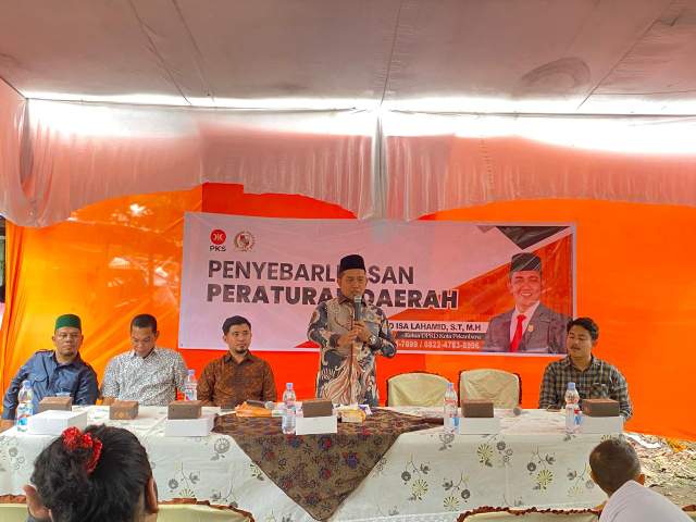 Ketua DPRD Pekanbaru, M Isa Lahamid Gelar Penyebarluasan Perda Nomor 13 Tahun 2021