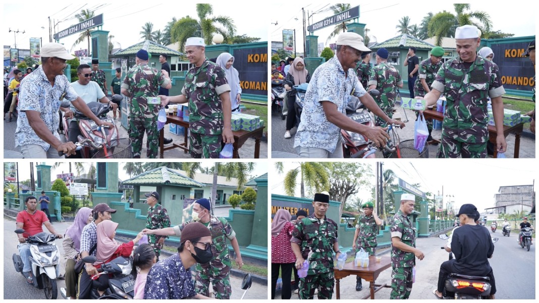 Ramadhan Penuh Berkah, Kodim 0314/Inhil Kembali Berbagi Takjil