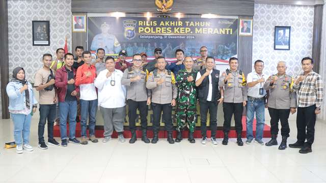 Polres Kep Meranti Gelar Press Release Akhir Tahun 2024