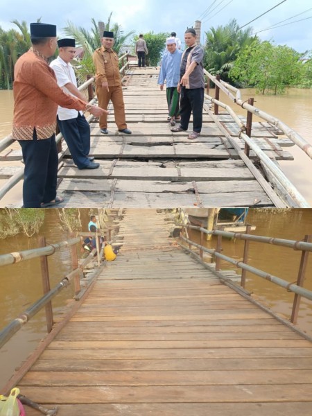 Jembatan Sungai Piring Kembali Dapat Digunakan Berkat Swadaya Masyarakat
