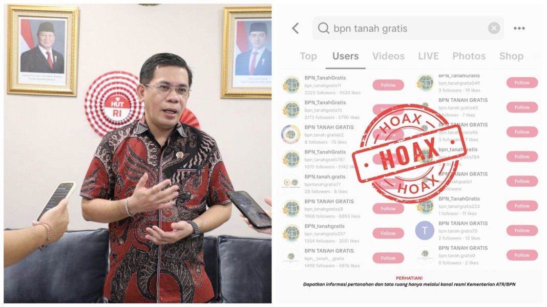 Hoaks “BPN Tanah Gratis” Beredar di TikTok, Kementerian ATR/BPN Imbau Masyarakat Waspada