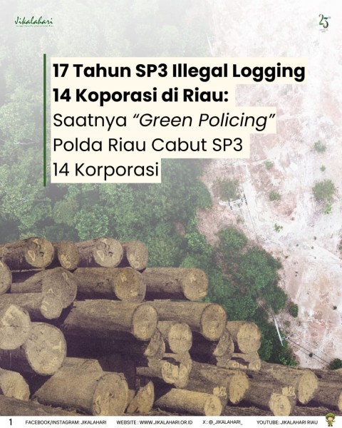 Saatnya Green Policing Polda Riau Cabut SP3 14 Korporasi