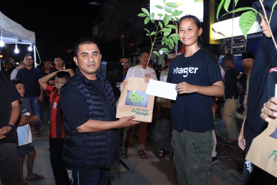 Kapolres Inhil bersama Forkopimda Hadiri dan Dukung Lomba Lari Fun Night 2 100 Meter di Tembilahan
