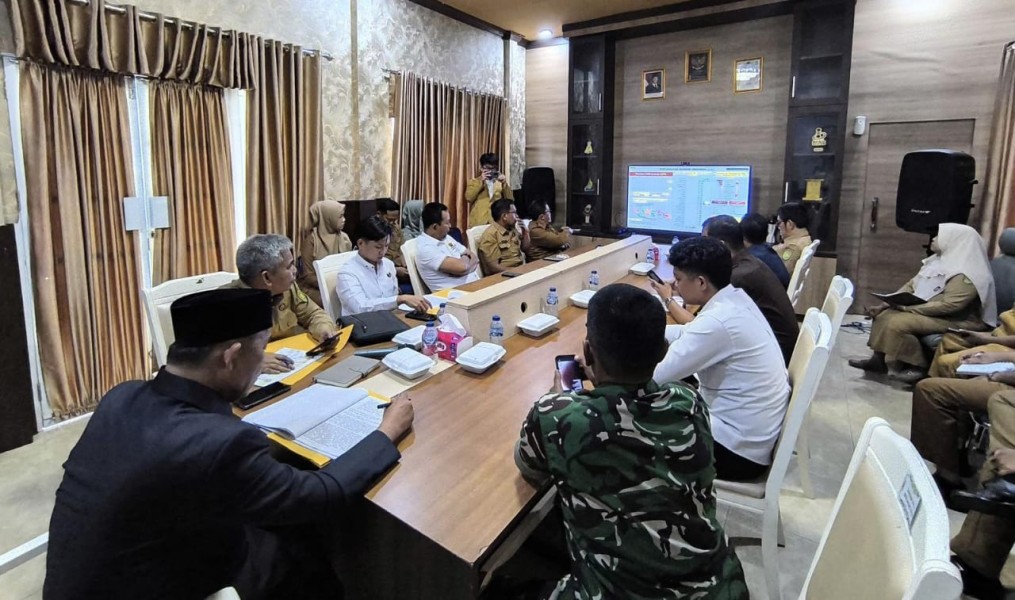 Bupati Inhil Ikuti Rakor Pengendalian Inflasi Bersama Kemendagri Secara Virtual