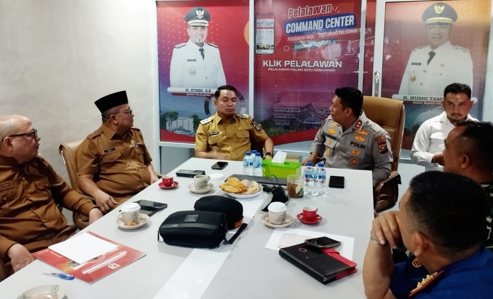 Monitoring Penanganan Karhutla Nasional, Wabup Husni Tamrin Ikut Rapat Daring