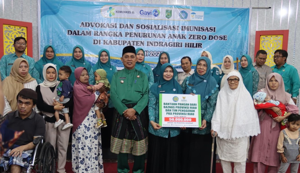 Bupati Inhil Tegaskan Dukung Penuh Percepatan Imunisasi Nasional, Ketua TP PKK Dorong Peran Keluarga