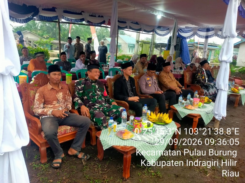 Babinsa Pulau Burung Pererat Ukhuwah Islamiyah Warga Sri Danai Jaya Lewat Peringatan Maulid Nabi