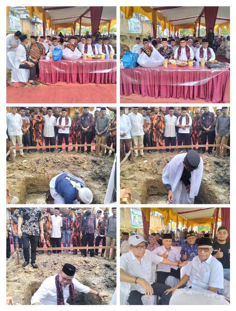 Camat Tuah Madani Hadiri Peletakan Batu Pertama Pembangunan Pondok Pesantren Nurul Yaqin