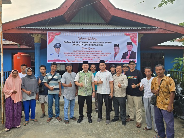 Syahrul Aidi Tinjau Rumah Bantuan di Inhil, Warga Terima Bantuan BSPS untuk Pertama Kali