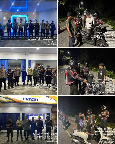 Polres Meranti Patroli Skala Besar, Cegah Tindak Kejahatan & Premanisme