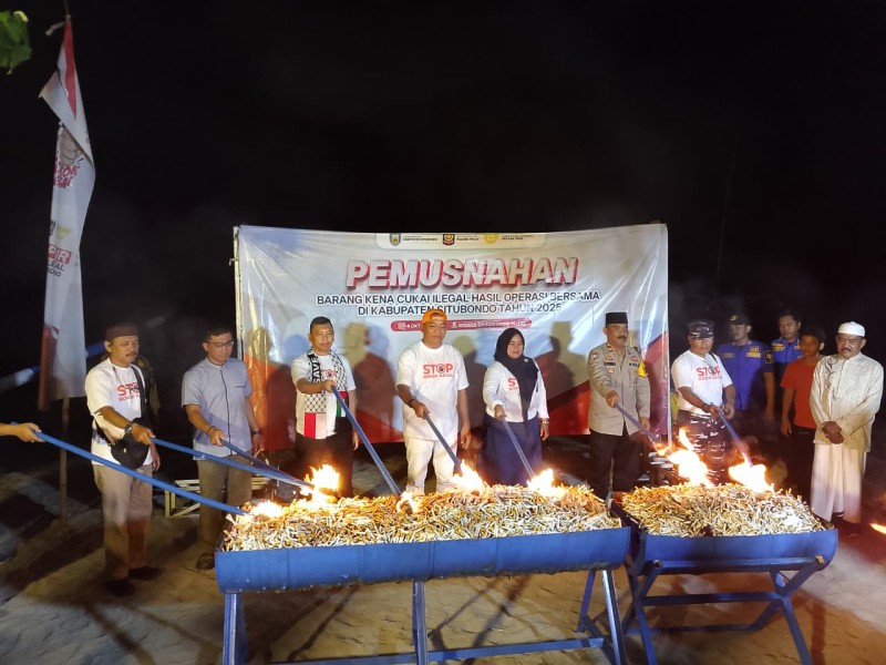 Bea Cukai Jember dan Pemkab Situbondo Tegas Berantas Rokok Tanpa Cukai