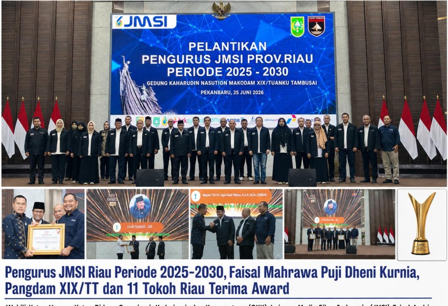 JMSI Riau Resmi Dilantik, Pangdam XIX: Pers Merupakan Mitra Strategis TNI