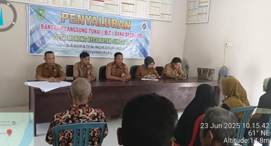 Pemdes Morong Salurkan Bantuan, Gunakan BLT Untuk Kebutuhan Keluarga