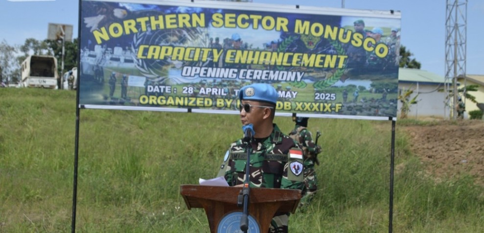 Dansatgas INDO RDB 39 F Monusco Pimpin Pembukaan Pelatihan Mortir terhadap Tentara Kongo