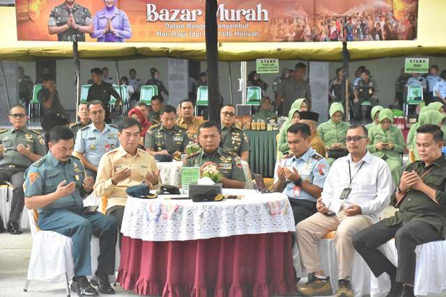 Sambut Hari Raya Idul Fitri 1446H, Korem 031 Wirabima Gelar Bazar Ramadhan Murah