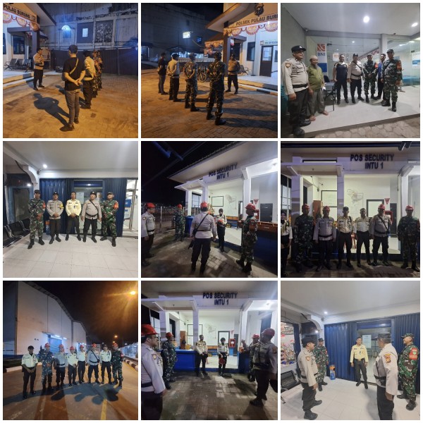 Polsek Pulau Burung Gelar Patroli Gabungan, Wujud Komitmen Jaga Kamtibmas