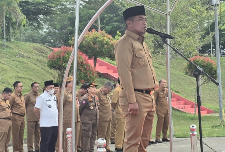 Usai Cuti Kampanye Bupati Zukri Pimpin Apel, Pesan ke ASN dan Honorer Gunakan Hak Pilih