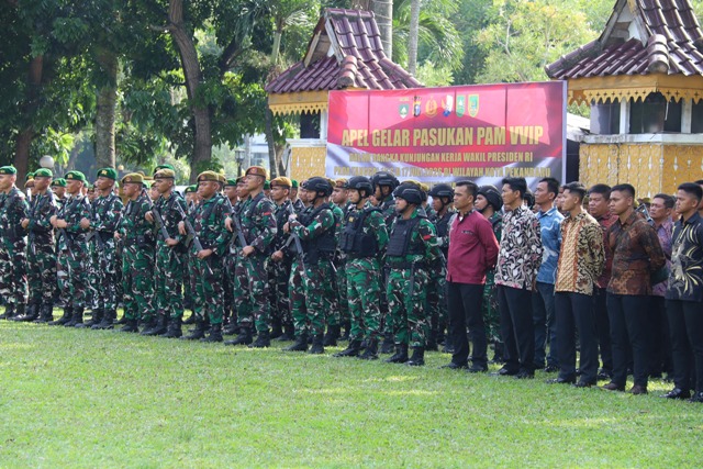 Kodam XIX Tuanku Tambusai Pastikan Kesiapan Pengamanan VVIP, Gelar Apel Pasukan Sambut Kunjungan Kerja Wakil Presiden RI di Riau