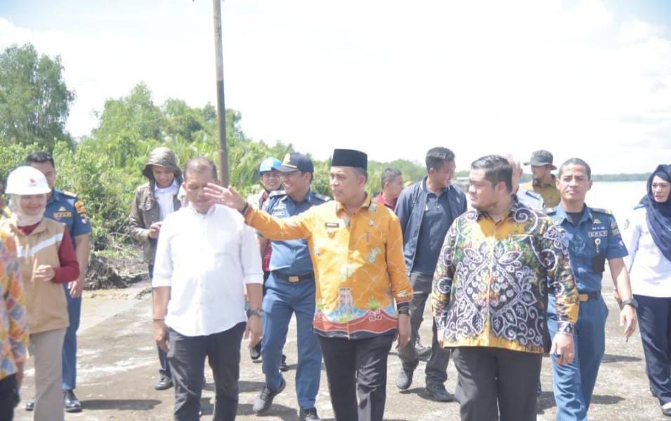 Tinjauan Progres Pelabuhan Roro Parit 21, Bupati Inhil: Dalam Waktu Segera Terealisasi