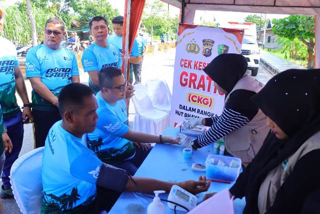 Semarak Hari Bhayangkara ke-80, Polres Kepulauan Meranti Gelar Bahti Kesehatan