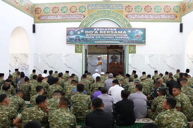 Kodam XIX Tuanku Tambusai Gelar Doa Bersama Lintas Agama, Perkuat Semangat Persatuan Dalam Rangka Memperingati HUT Ke-1