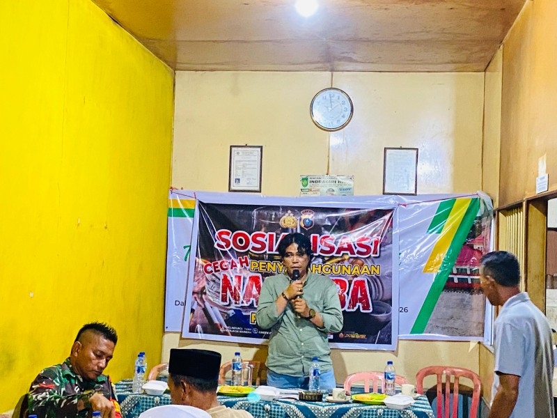 Polsek Enok Gelar Sosialisasi Pencegahan Penyalahgunaan  Narkoba ,Bentengi Diri Masyarakat dari Pengaruhnya