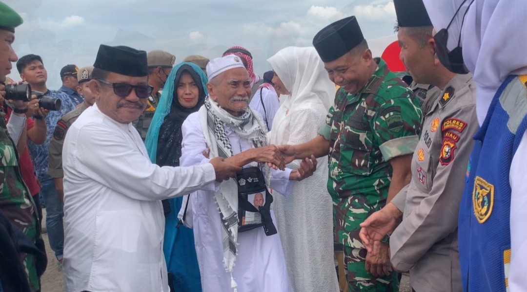 Kasdim 0314/Inhil Pastikan Keamanan Penyambutan Jamaah Haji Inhil Berjalan Lancar