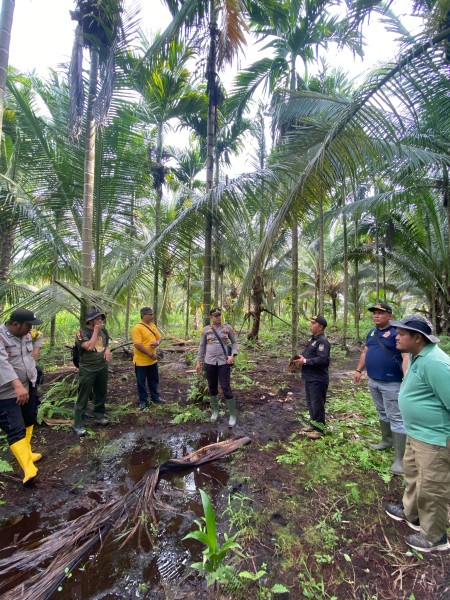 Kapolsek Pelangiran Lakukan  Identifikasi Konflik Harimau Sumatera di Desa Rotan Semelur