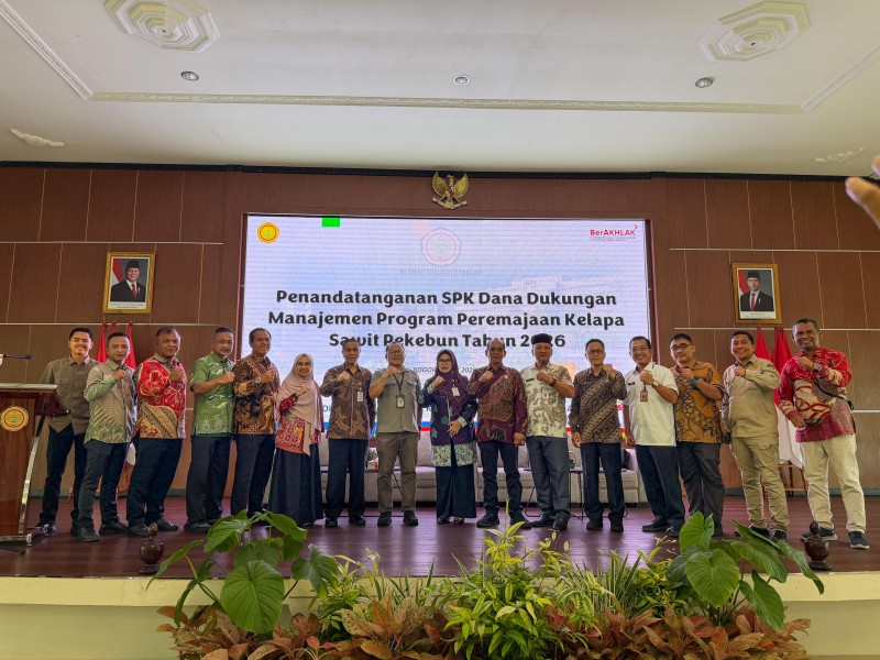 Pemkab Inhil Teken Kerja Sama Program Peremajaan Sawit Rakyat di Bogor