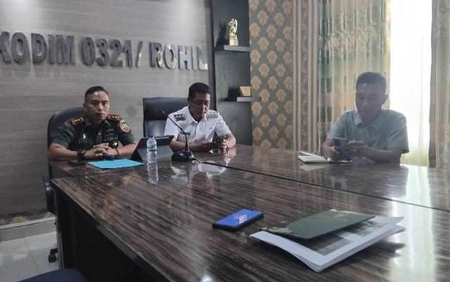 Wakil Bupati Rohil Kunjungi Kodim 0321/Rohil, Bahas Optimalisasi Program Pangan