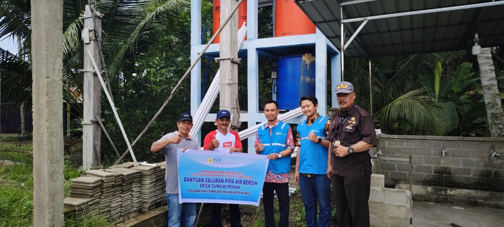 Melalui Program CSR,PT. PLN Nusantara Power Services PLTU Tembilahan Berikan Bantuan Saluran Pipa Air Bersih kepada Warga Cinta Kasih