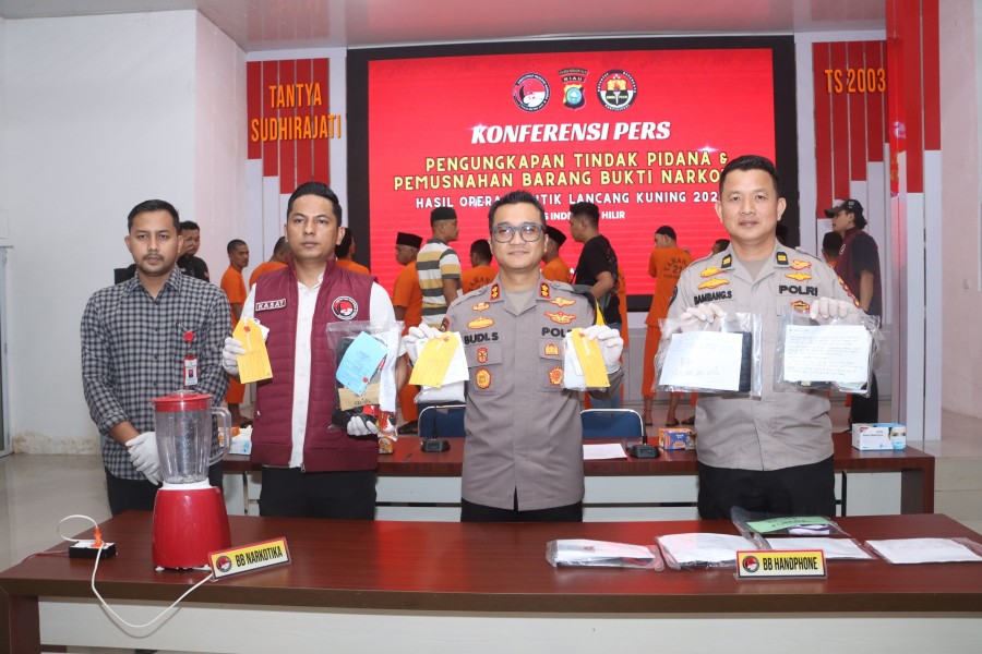 Polres Inhil Berhasil Amankan 25 Pengedar Narkotika Hasil dari Operasi Antik 2024