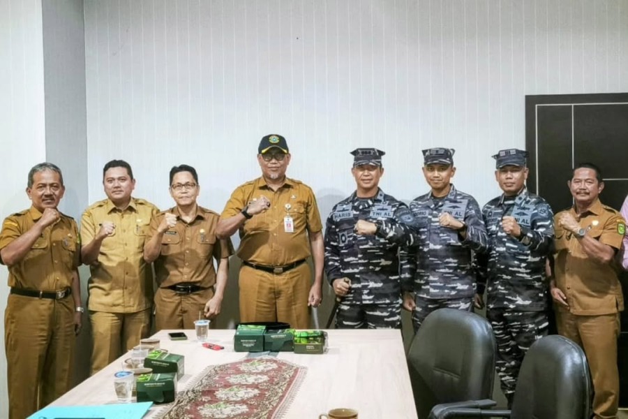 Danlanal Dumai Kolonel Abdul Haris Kunjungi Indragiri Hilir, Perkuat Sinergi TNI AL-Pemda