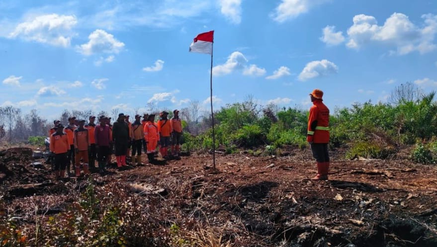 BPBD Rayakan HUT RI ke-80 di Tengah Karhutla Rohil Riau